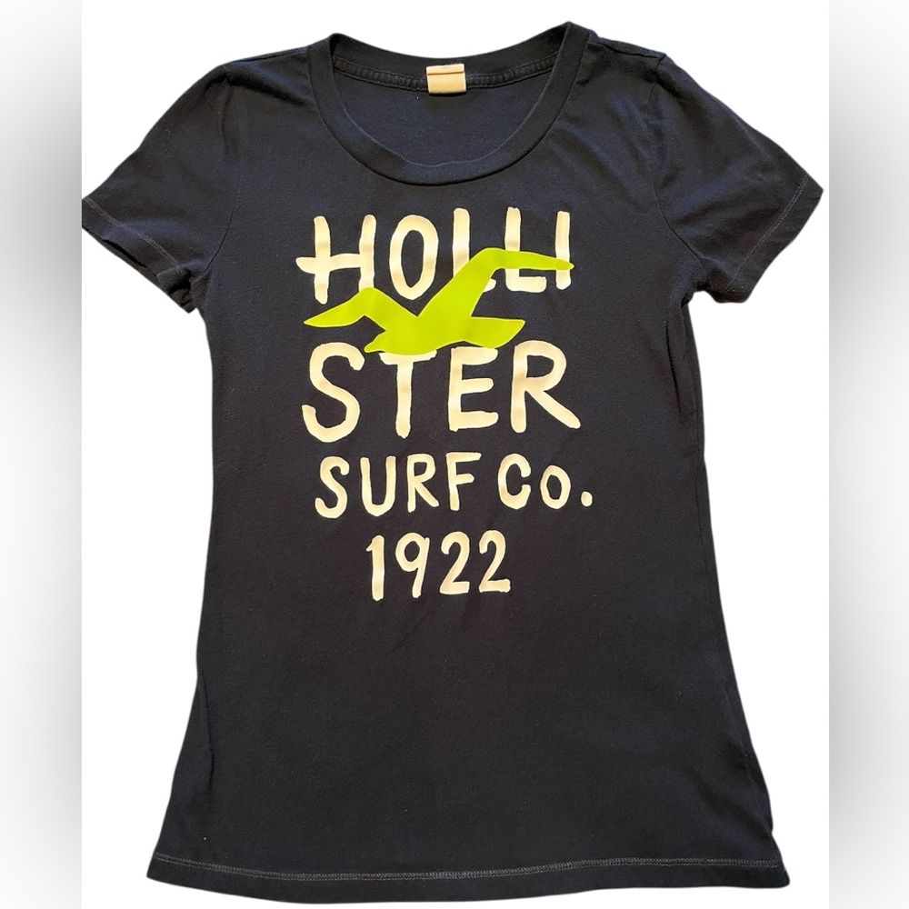🎀SALE🎀 Hollister Navy Short Sleeve Tee with Graphic Design
